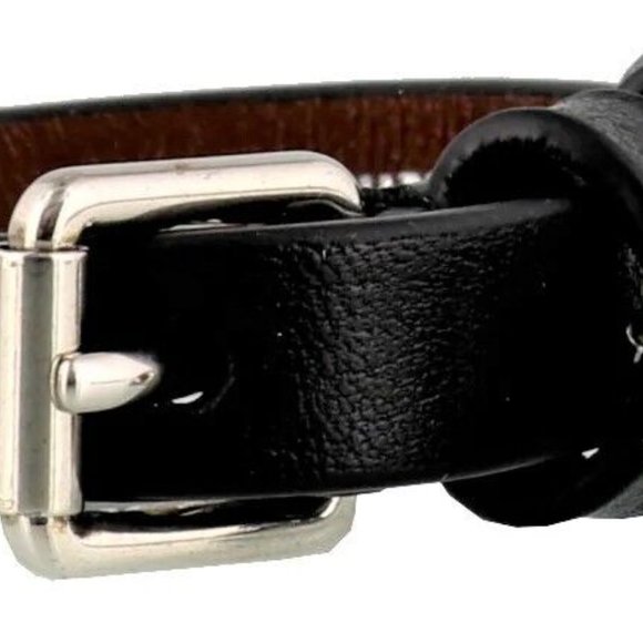 ALEXANDER McQUEEN 'Stud Single Wrap Skull Bracelet' Blk/Silver Made in ITALY NWT - Picture 9 of 16